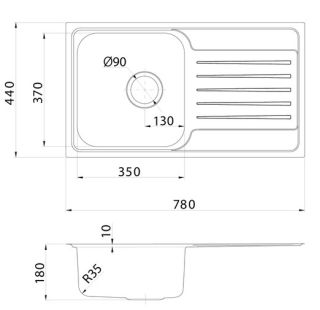 Кухонная мойка IDDIS Sound SND78SDi77 78см сталь